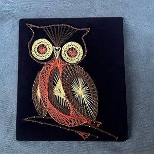Vintage owl string art picture